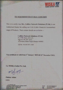 wiska certificate
