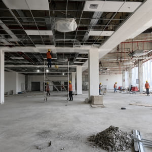 ceiling infrastructure construction work