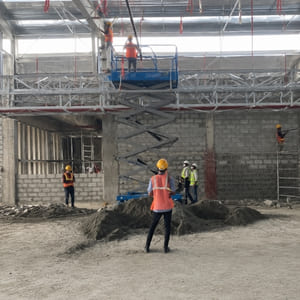 facility construction work progress