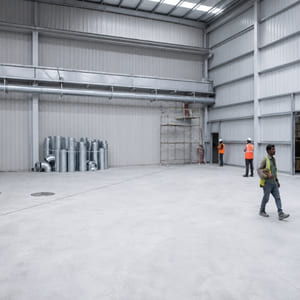 industrial warehouse installation project