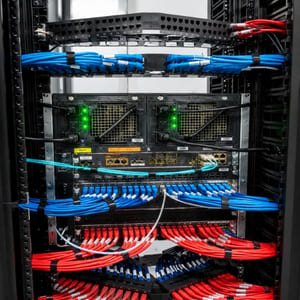 network switch rack setup