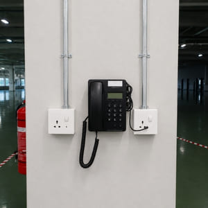 wall mounted telephone installation