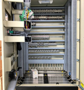 open control panel cabinet